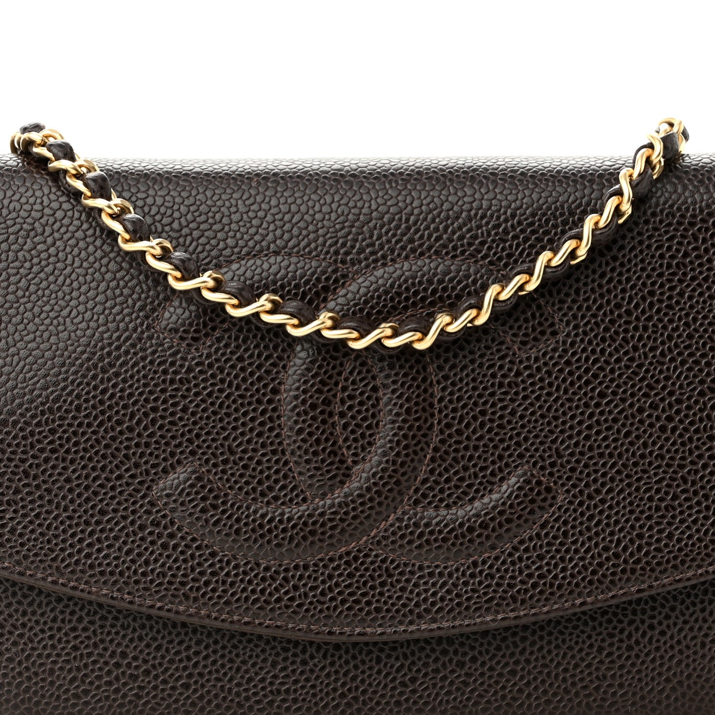 Caviar Timeless CC Wallet On Chain WOC Dark Brown