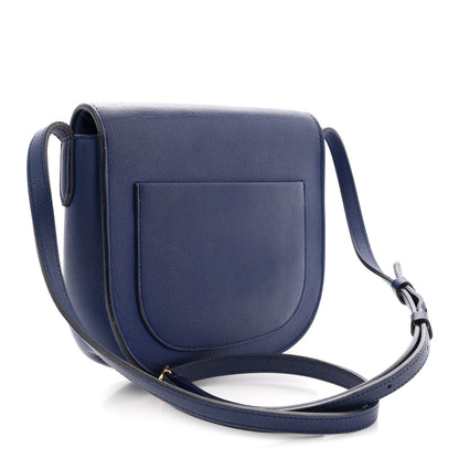 Celine Grained Calfskin Small Trotteur  Indigo 3 of 13