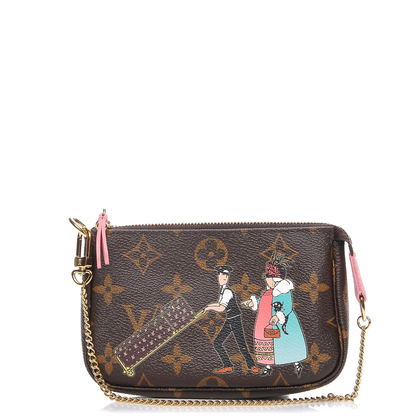Monogram Illustre Mini Pochette Accessories Rose