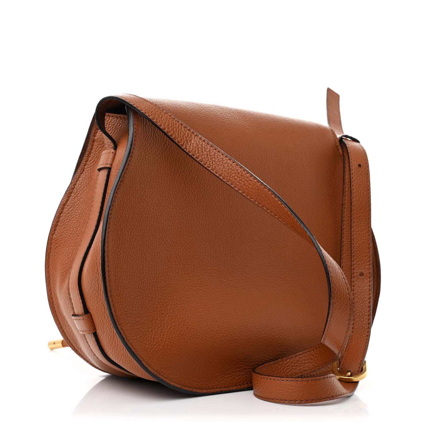 Chloe Calfskin Medium Marcie Round Crossbody Bag Tan 3 of 12