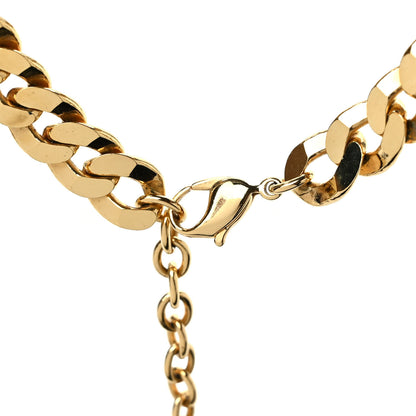 Christian Dior Metal Danseuse Etoile Chain Choker Necklace Gold 4 of 4