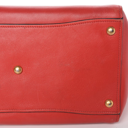 Prada Glace Calfskin Twin Pocket Tote Fuoco 22 of 22