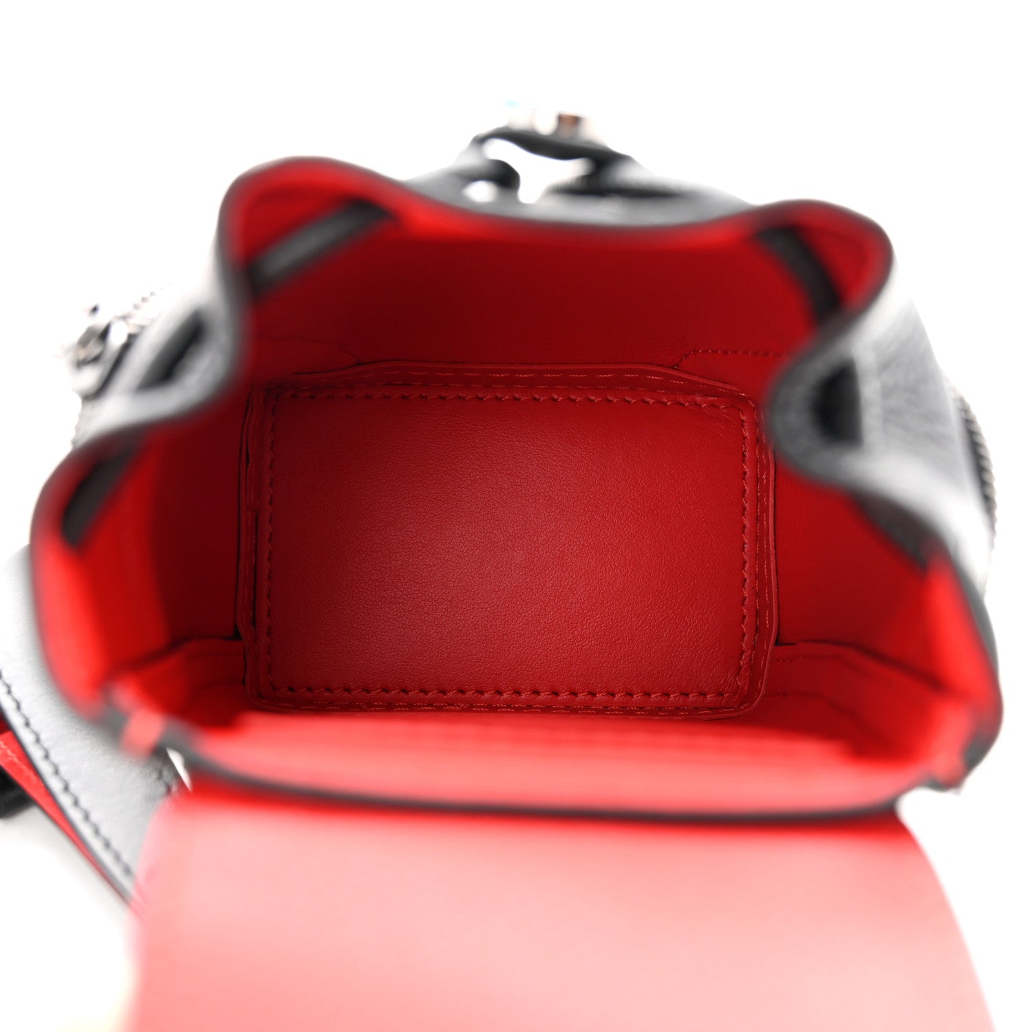 Christian Louboutin Calfskin Spiked Mini Explorafunk Keyring Bag Black 5 of 11