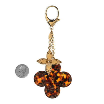 Louis Vuitton Stipply Flower Bag Charm Tortoise 2 of 4