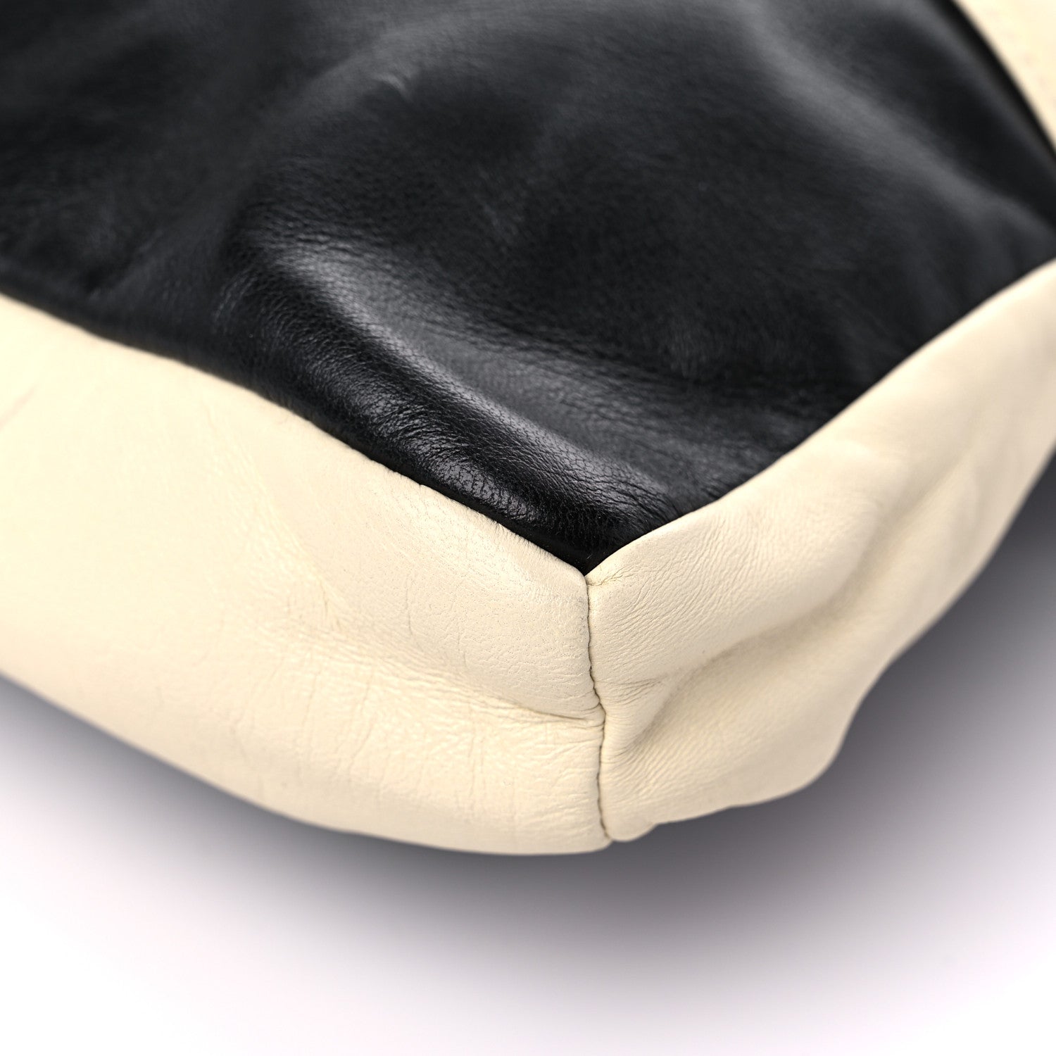 Chanel Lambskin Large Girl Bag Black Beige 8 of 12
