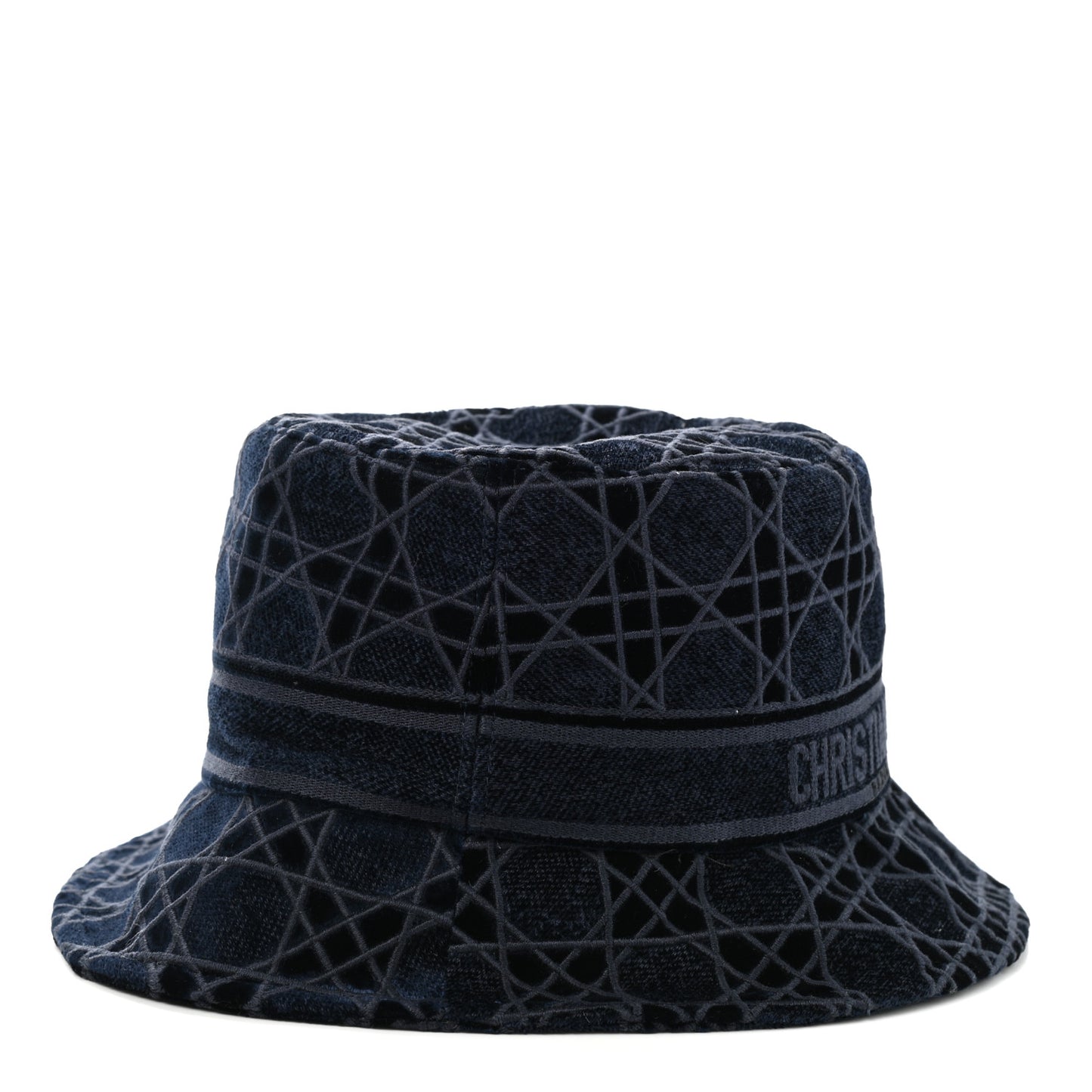 Velvet Cannage Bucket Hat 57 Blue