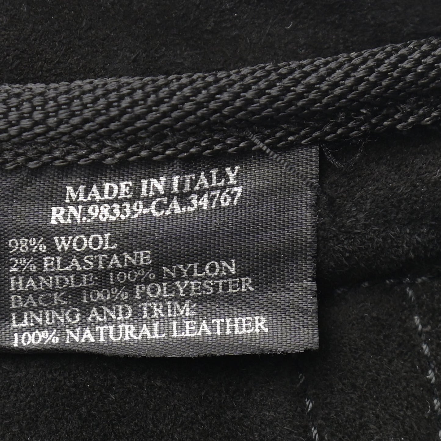 Wool Messenger Satchel Black
