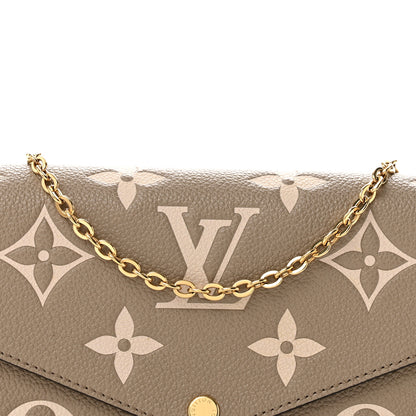 Louis Vuitton Empreinte Monogram Giant Felicie Pochette Tourterelle Creme 8 of 13