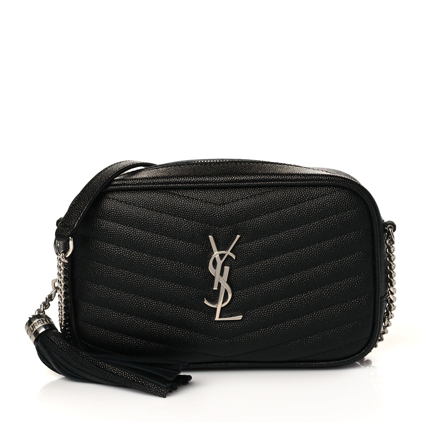 Grain De Poudre Matelasse Monogram Mini Lou Camera Bag Black