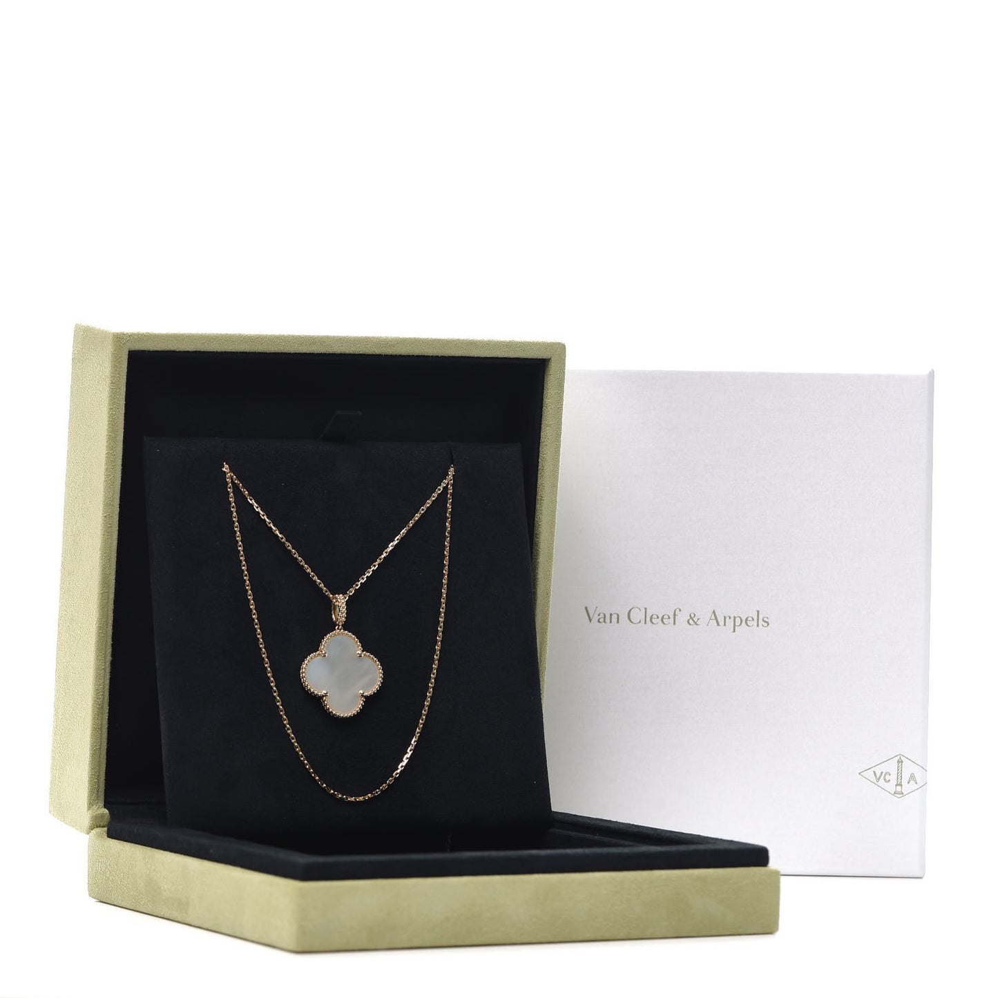 18K Yellow Gold Mother of Pearl Magic Alhambra Long Necklace