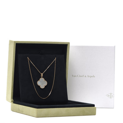Van Cleef & Arpels 18K Yellow Gold Mother of Pearl Magic Alhambra Long Necklace 8 of 8