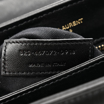 Saint Laurent Calfskin Y Quilted Monogram Toy Loulou Crossbody Bag Black 7 of 11