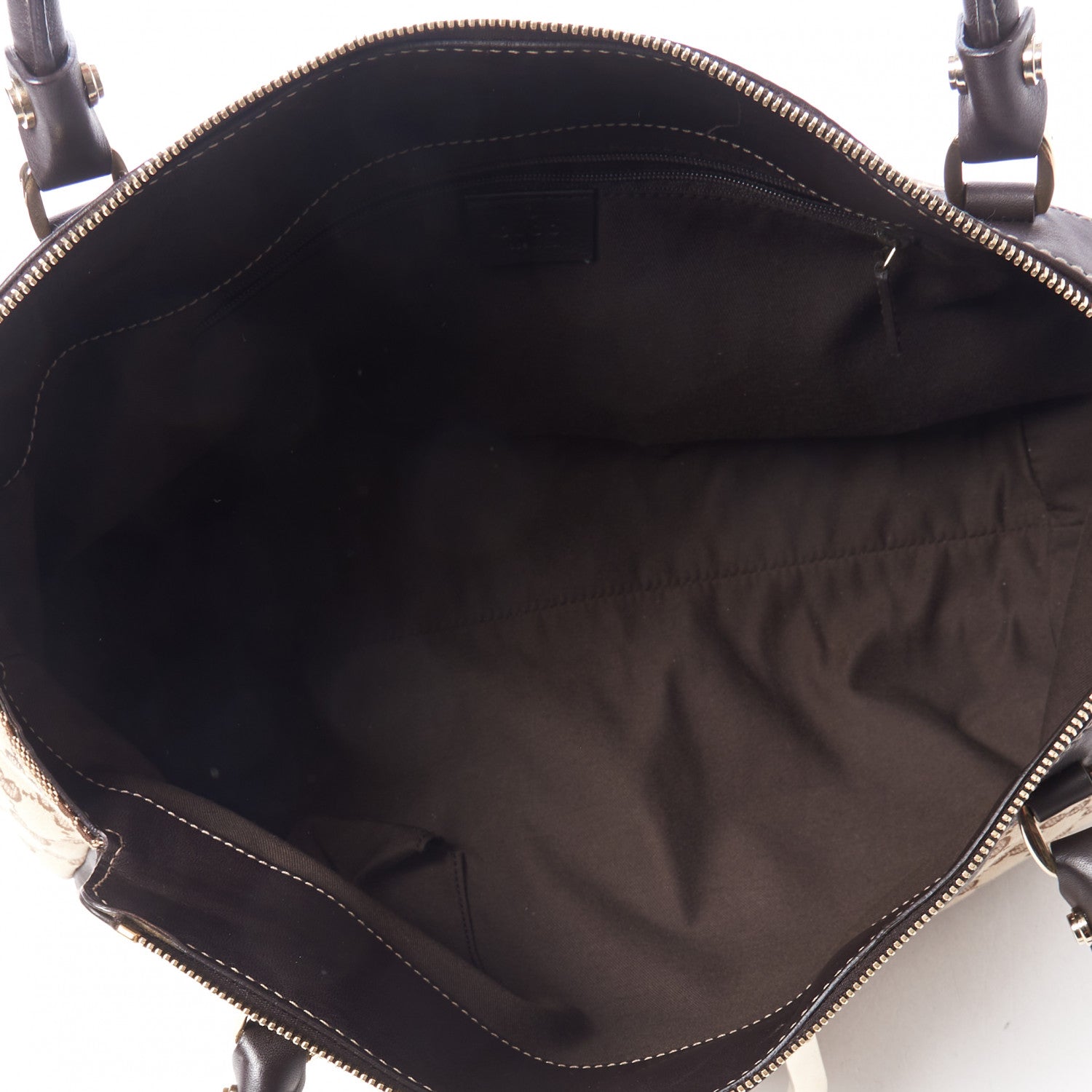 Gucci Monogram D Gold Tote Dark Brown 6 of 8