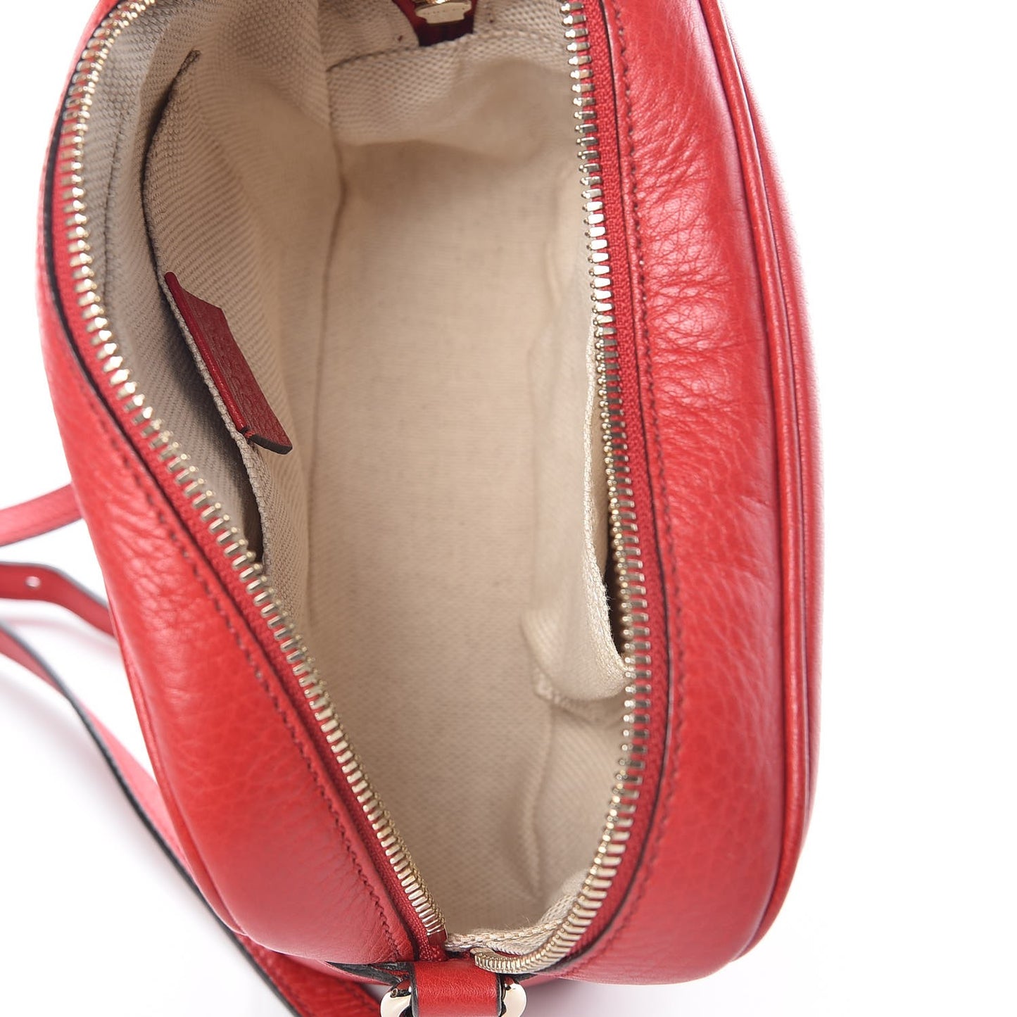 Pebbled Calfskin Small Soho Disco Bag Tabasco Red