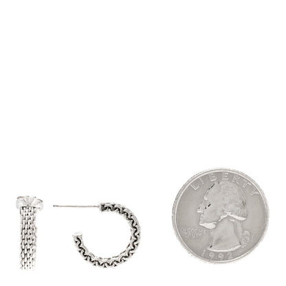 Tiffany Sterling Silver Small Somerset Hoop Earrings 2 of 5