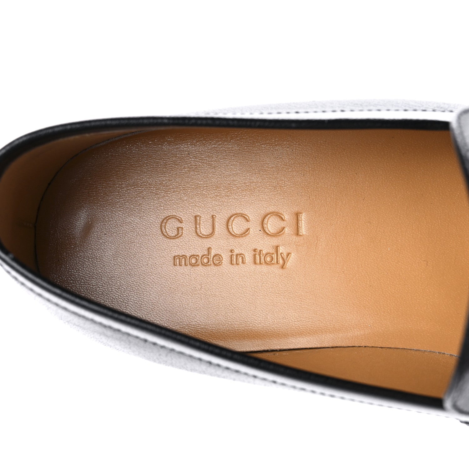 Gucci Goatskin Web Mens GG Loafers 7 Black 7 of 8