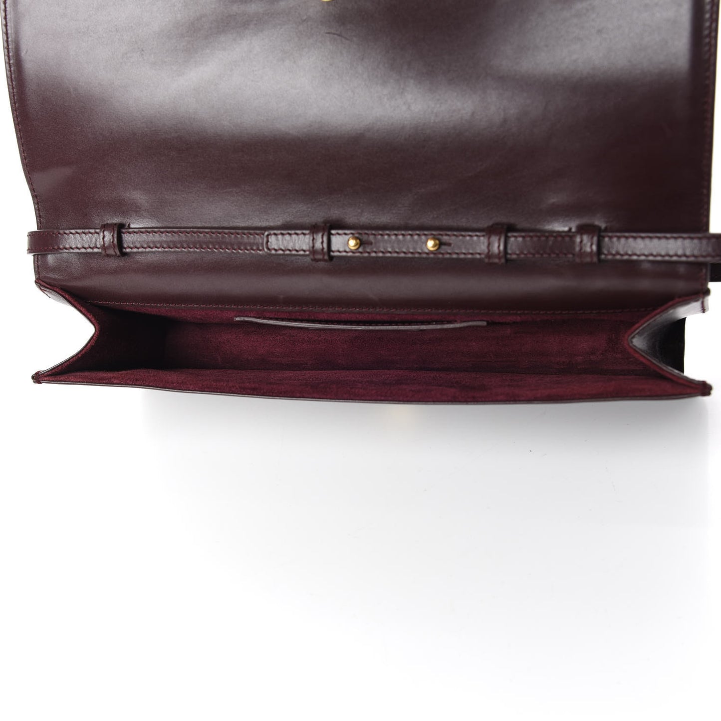 Smooth Calfskin Medium Marquage Clutch Bordeaux