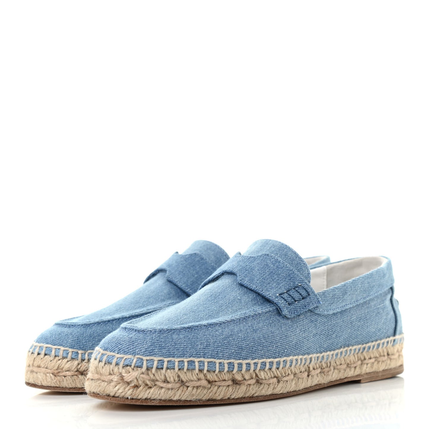 Denim Canvas Womens Trip Espadrilles 37 Bleu Clair