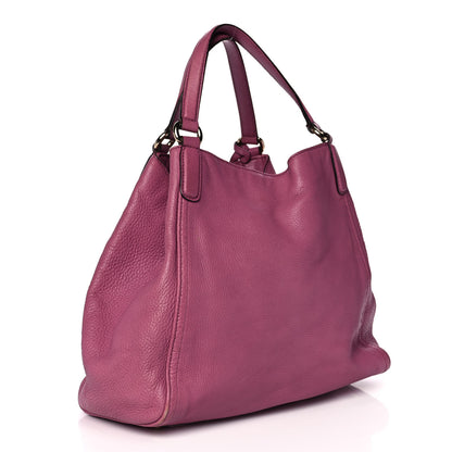 Gucci Pebbled Calfskin Medium Soho Shoulder Bag Peonia Flower 2 of 11