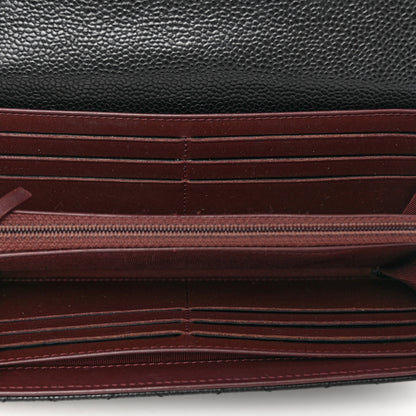 Chanel Caviar Quilted Large Gusset Flap Wallet Black 5 of 10