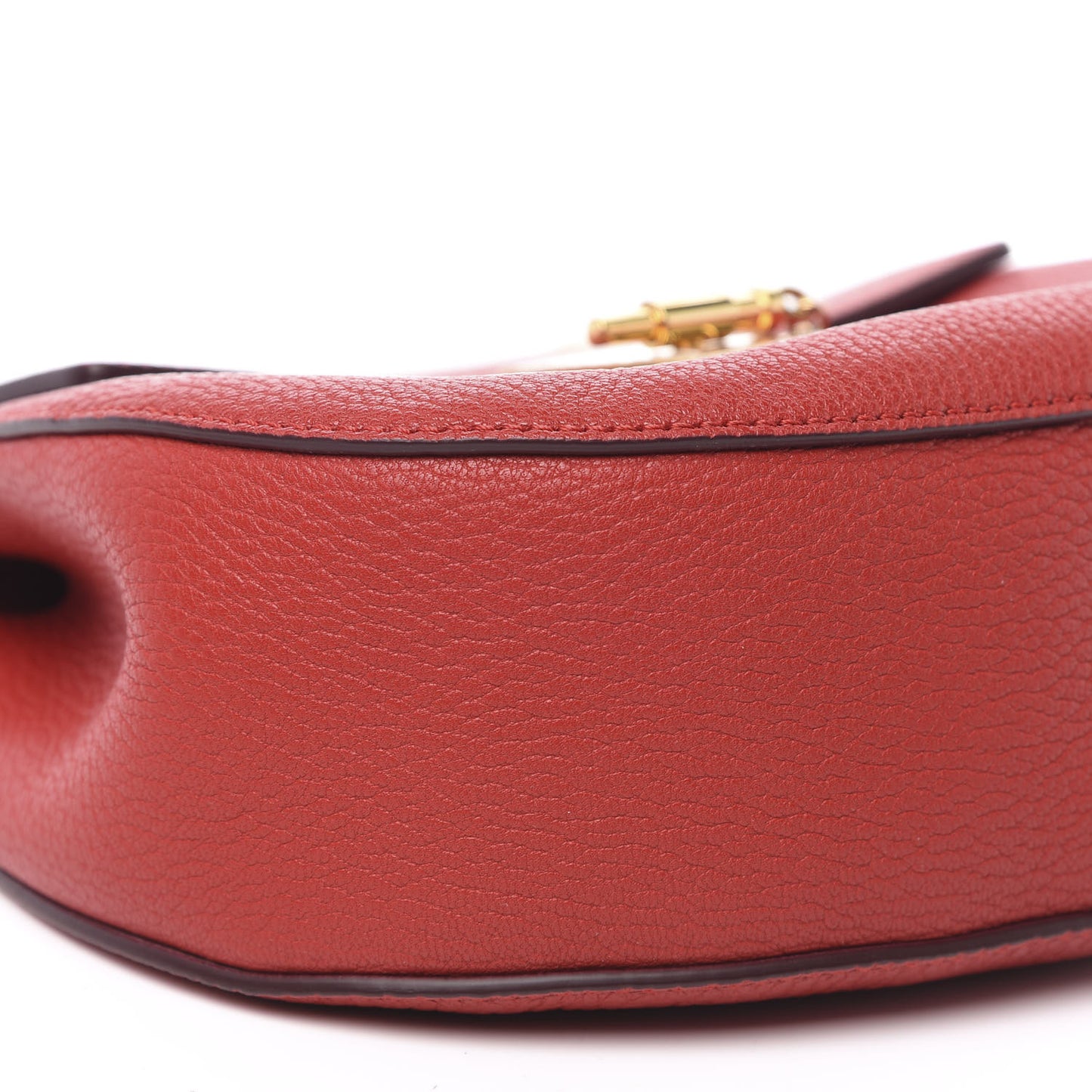 Grained Lambskin Drew Shoulder Bag Plaid Red