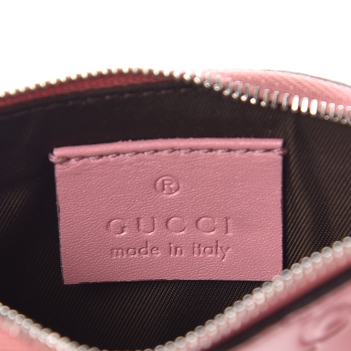 Guccissima Signature Key Case Carmine Rose