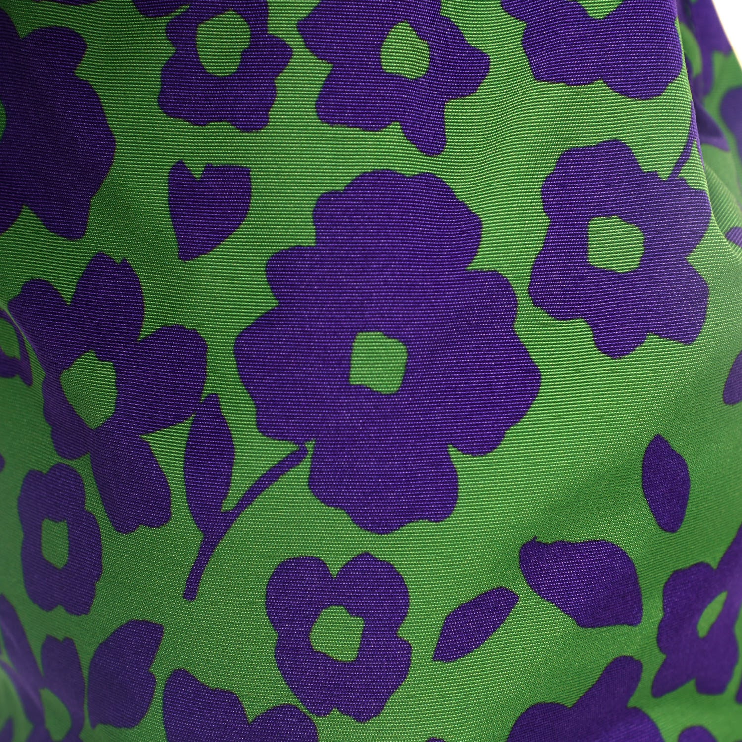 Miu Miu Tessuto Nylon Faille Print Pouch Verde Anemone 8 of 10