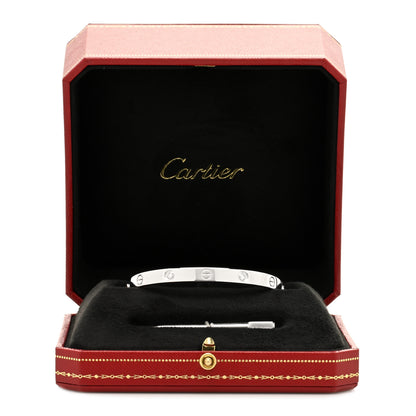 Cartier 18K White Gold 4 Diamond LOVE Bracelet 18 5 of 5