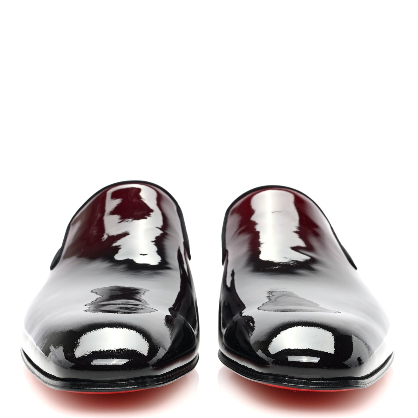 Patent Degrade Snakeskin Printed Mens Dandelion Flat Loafers 44 Black Red