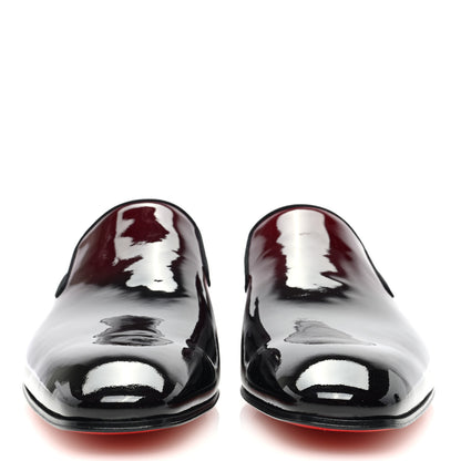 Christian Louboutin Patent Degrade Snakeskin Printed Mens Dandelion Flat Loafers 44 Black Red 3 of 8