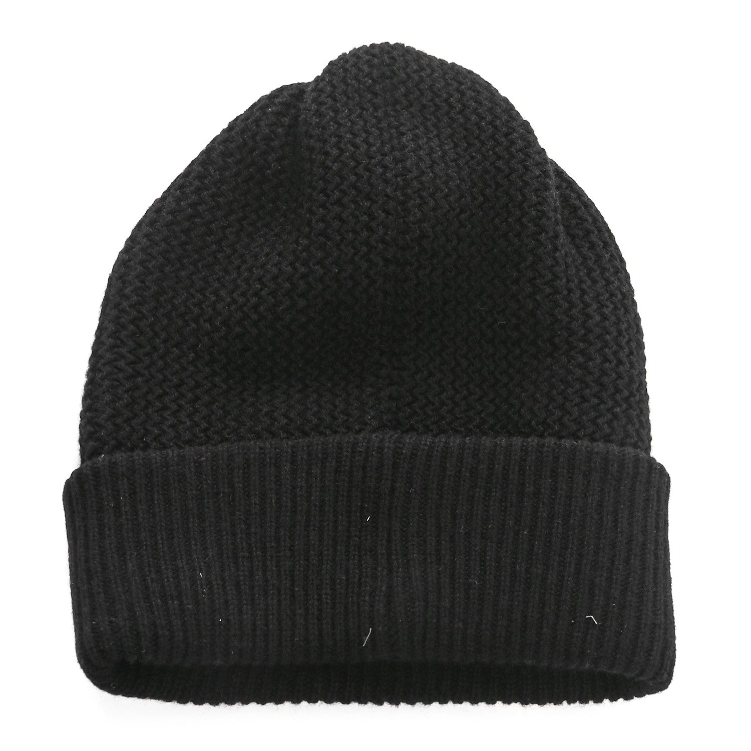 Chanel Cashmere Sequin Logo Beanie Hat Black Gold 3 of 5