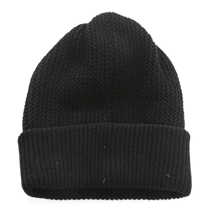 Chanel Cashmere Sequin Logo Beanie Hat Black Gold 3 of 5