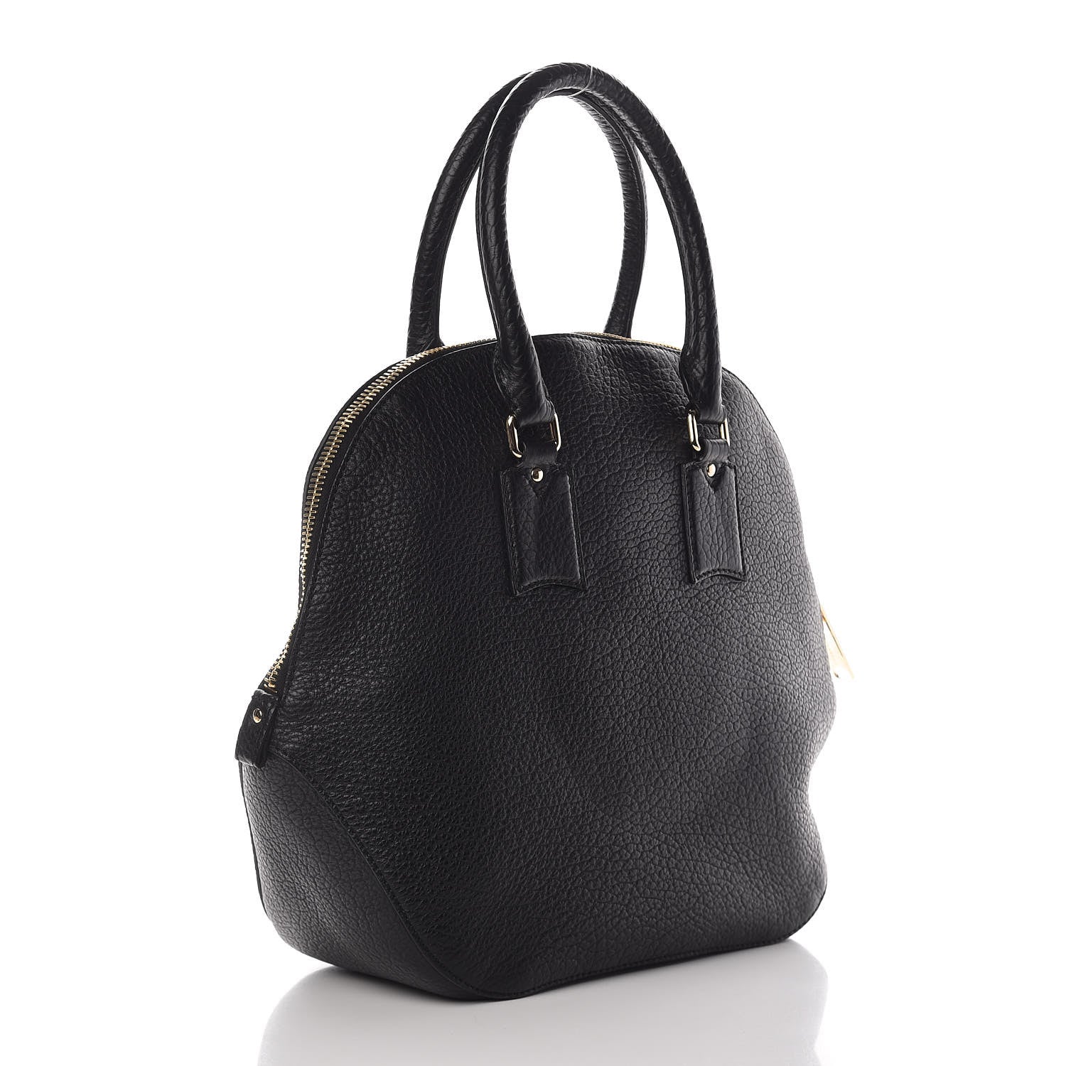Burberry Heritage Grain Large Orchard Bowling Bag Black 3 of 11