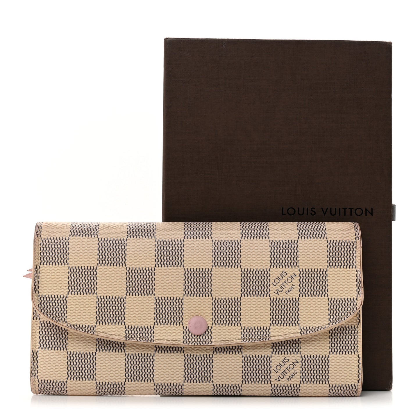 Damier Azur Emilie Wallet Rose Ballerine