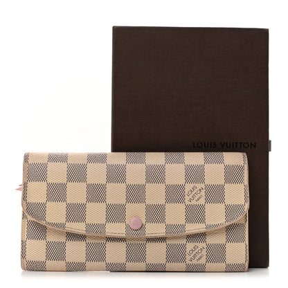 Louis Vuitton Damier Azur Emilie Wallet Rose Ballerine 9 of 9