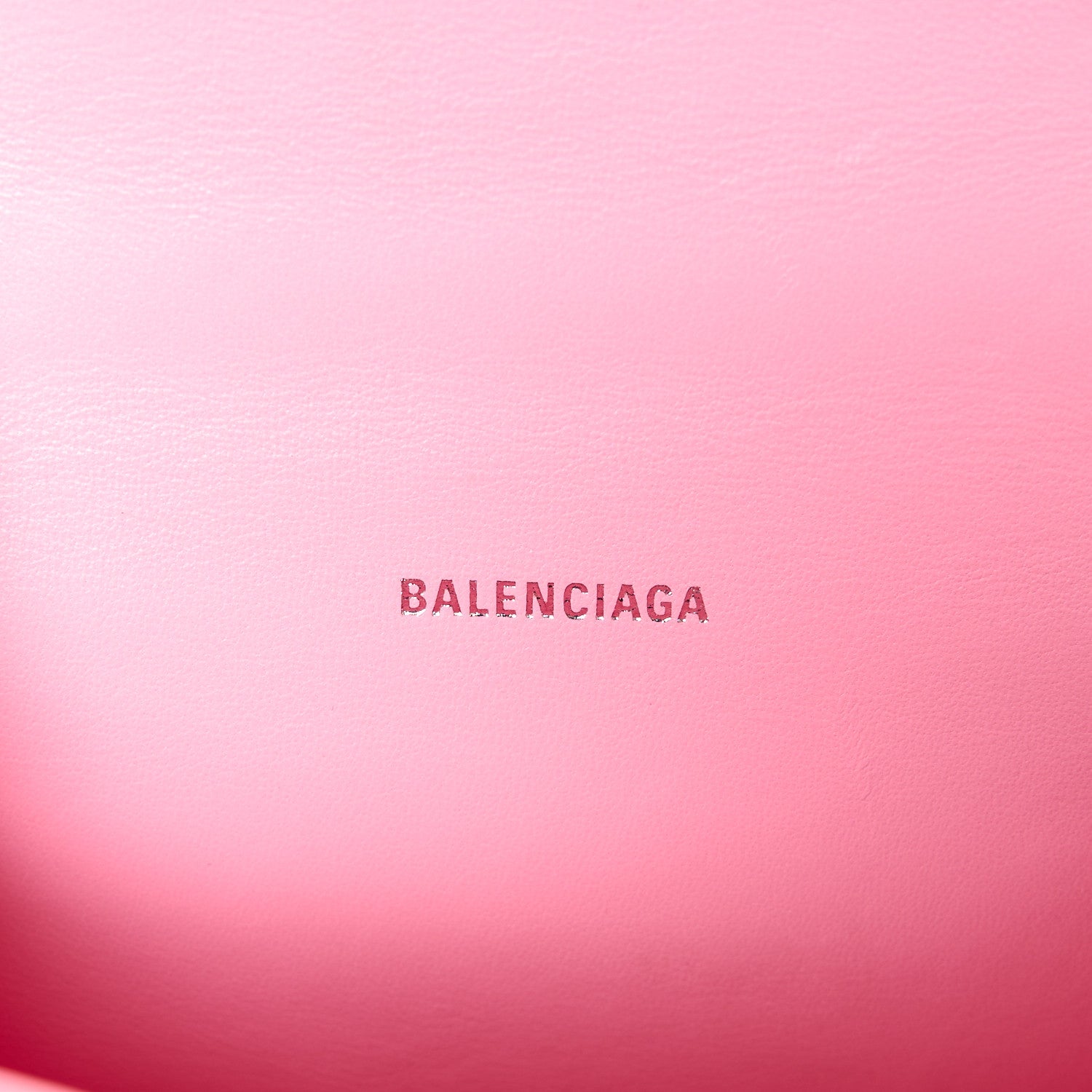 Balenciaga Shiny Calfskin Crocodile Embossed Hourglass Top Handle Bag XS Sweet Pink 6 of 11