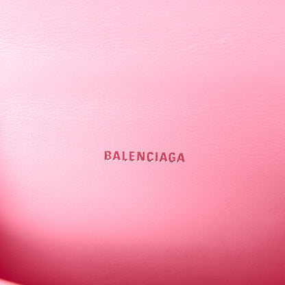 Balenciaga Shiny Calfskin Crocodile Embossed Hourglass Top Handle Bag XS Sweet Pink 6 of 11