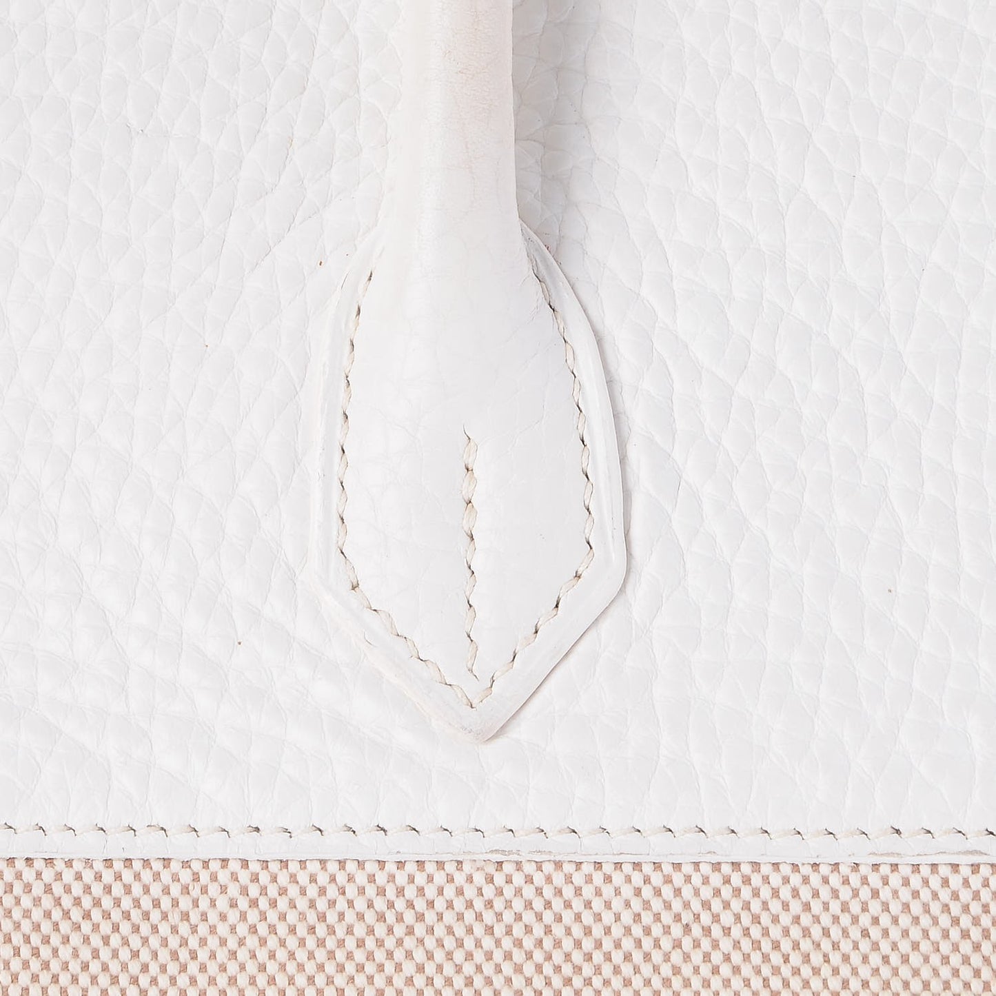 Toile Taurillon Clemence Birkin 35 White