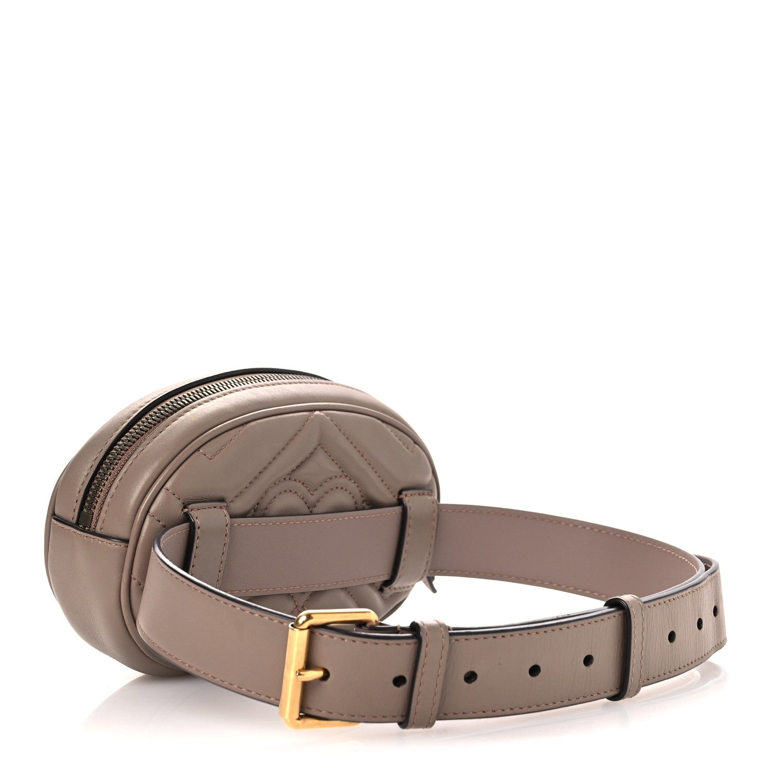 Gucci Calfskin Matelasse GG Marmont Belt Bag 75 30 Porcelain Rose 3 of 17