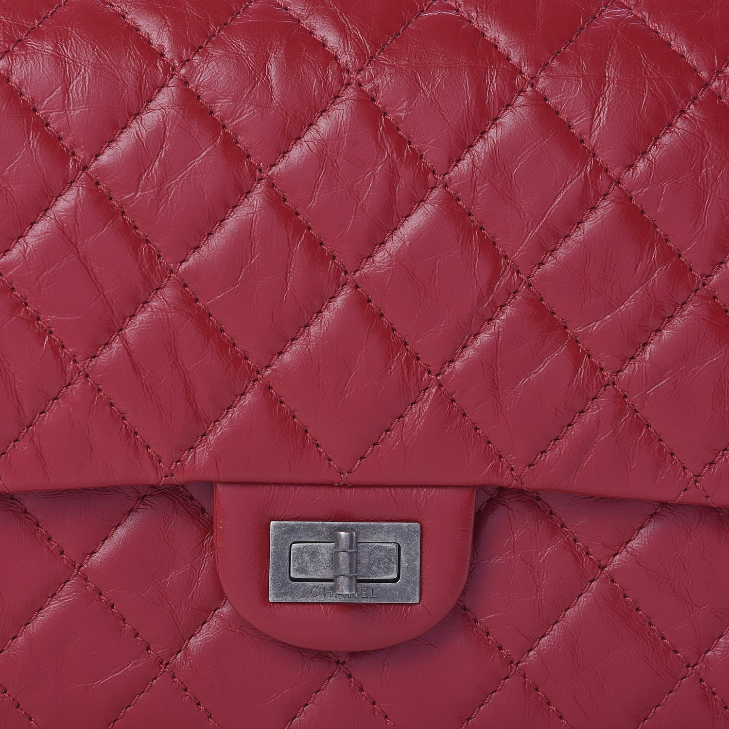 Chanel Aged Calfskin Quilted 2.55 Reissue 226 Flap Dark Red 8 of 13