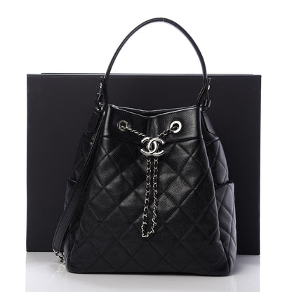 Chanel Caviar Quilted Small Chain Bucket Bag Black 12 of 12