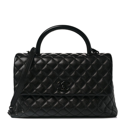 Chanel Caviar Quilted Medium Coco Handle Flap So Black 1 of 7