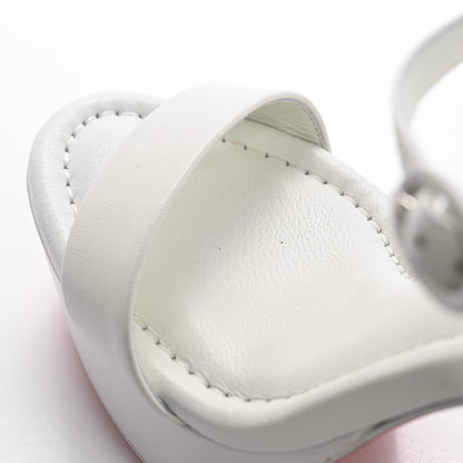 Christian Louboutin Nappa Movida 130 Platform Sandals 37.5 Bianco 10 of 13