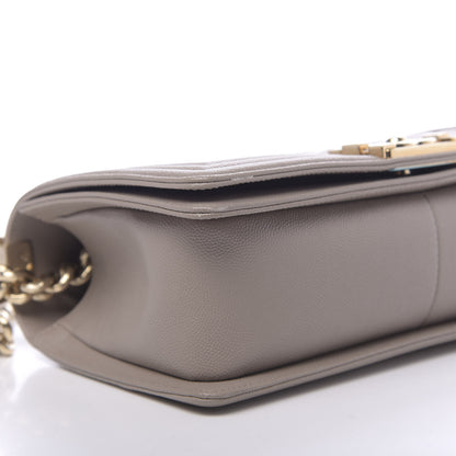 Chanel Caviar Quilted Medium Boy Flap Dark Beige 8 of 14