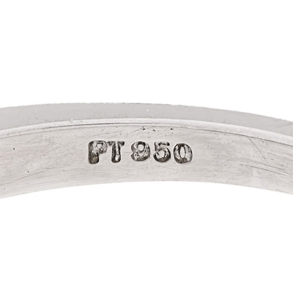 Tiffany Platinum Diamond Round Baguette Half Band Ring 56 7.5 4 of 5