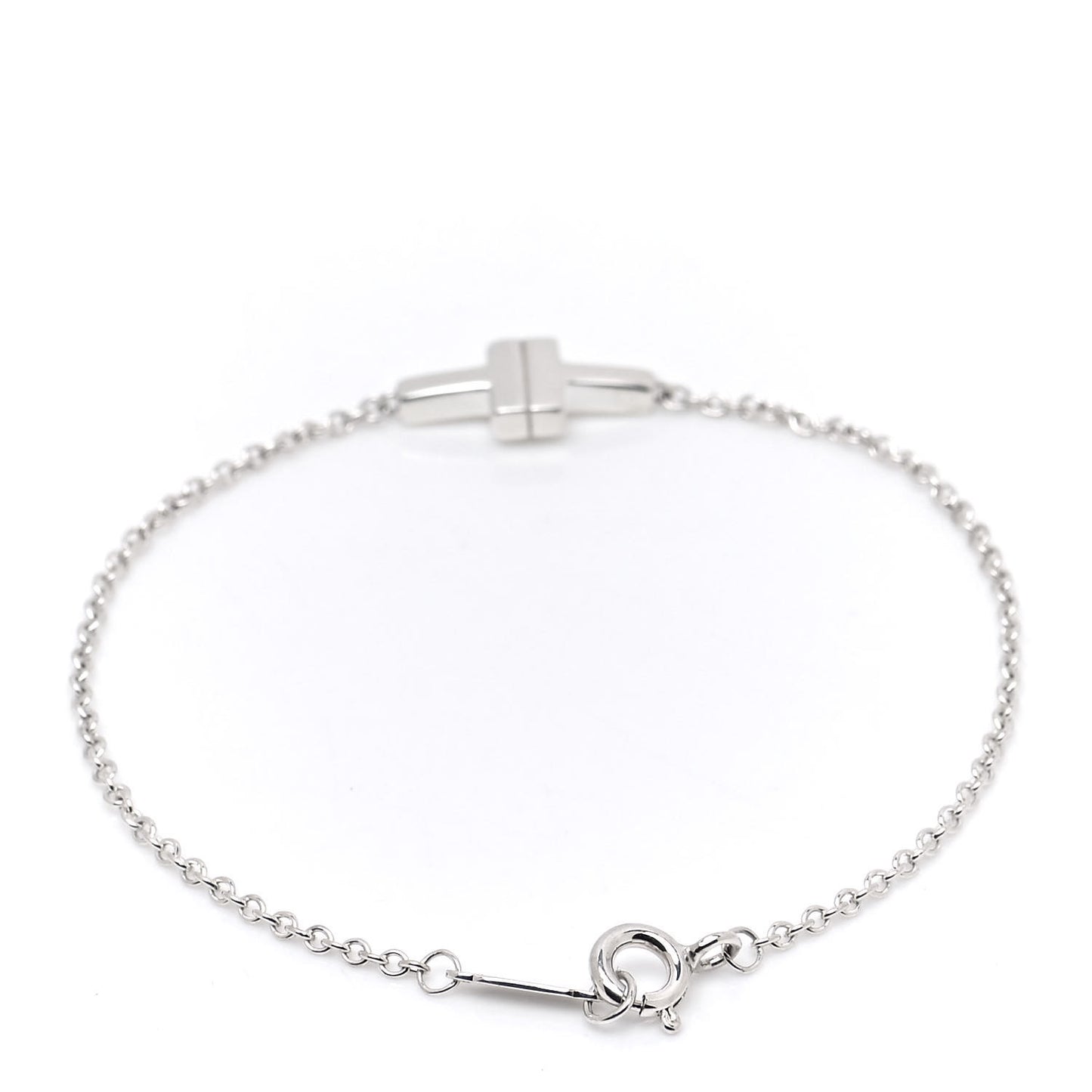 Sterling Silver T Two Single Chain Bracelet