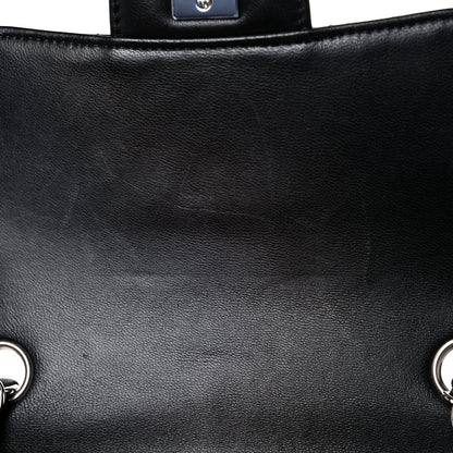 Chanel Lambskin Chevron Quilted Mini Square Flap Black 13 of 14