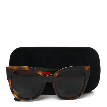 Gucci Acetate Square Frame Web Sunglasses GG0059S Tortoise 7 of 7