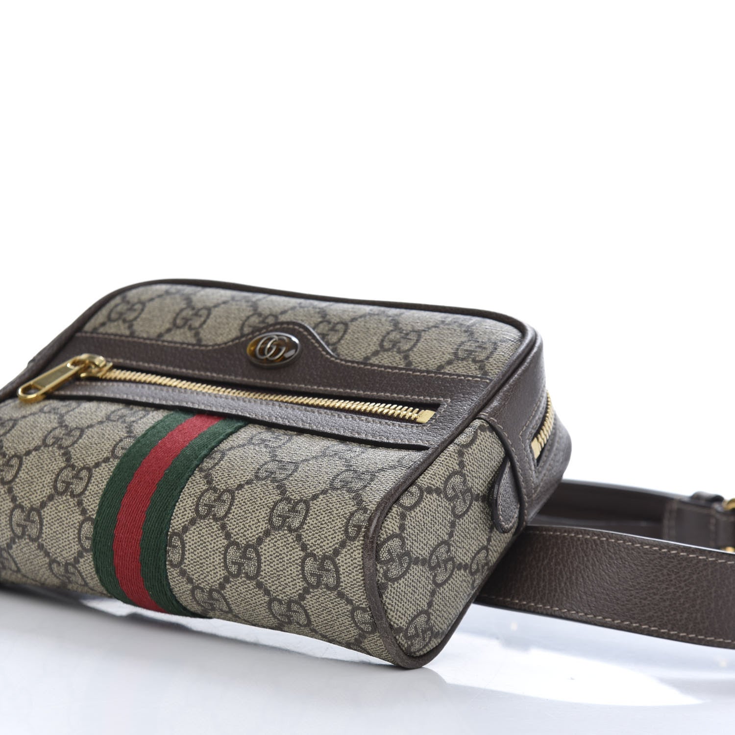 Gucci GG Supreme Monogram Web Small Ophidia Belt Bag 85 34 Dark Brown 7 of 13