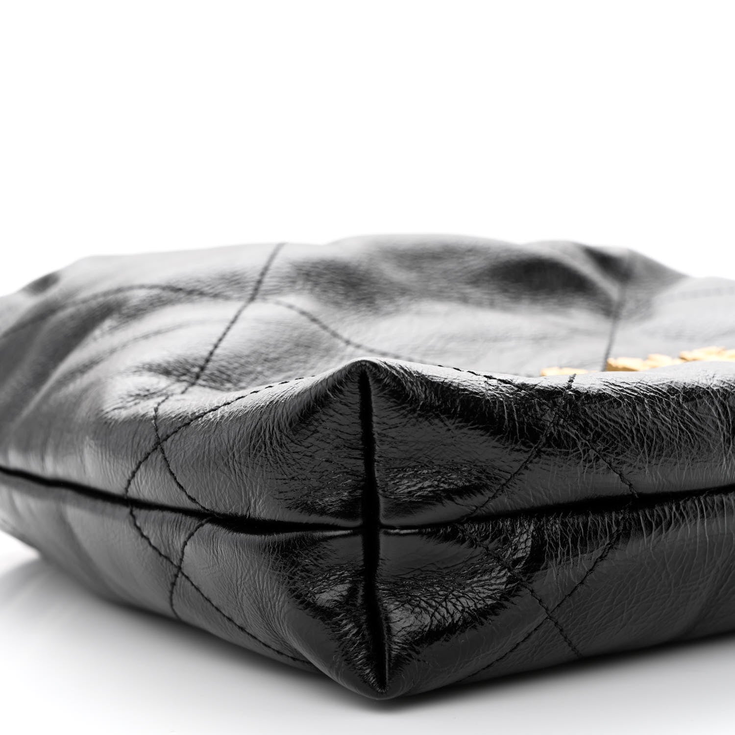 Chanel Shiny Crumpled Calfskin Quilted Pearl Mini Chanel 22 Black 9 of 11